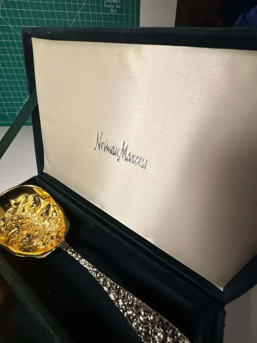 Neiman Marcus Godinger American Silversmiths Gold Washed and Silver Plated Spoon